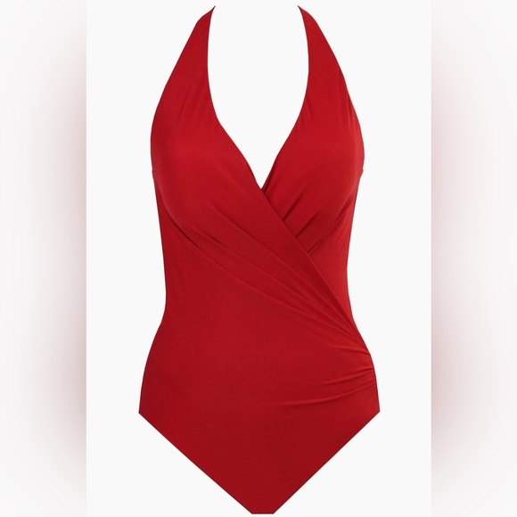 Miraclesuit Wrapsody One Piece Cayenne Red - Picture 3 of 12